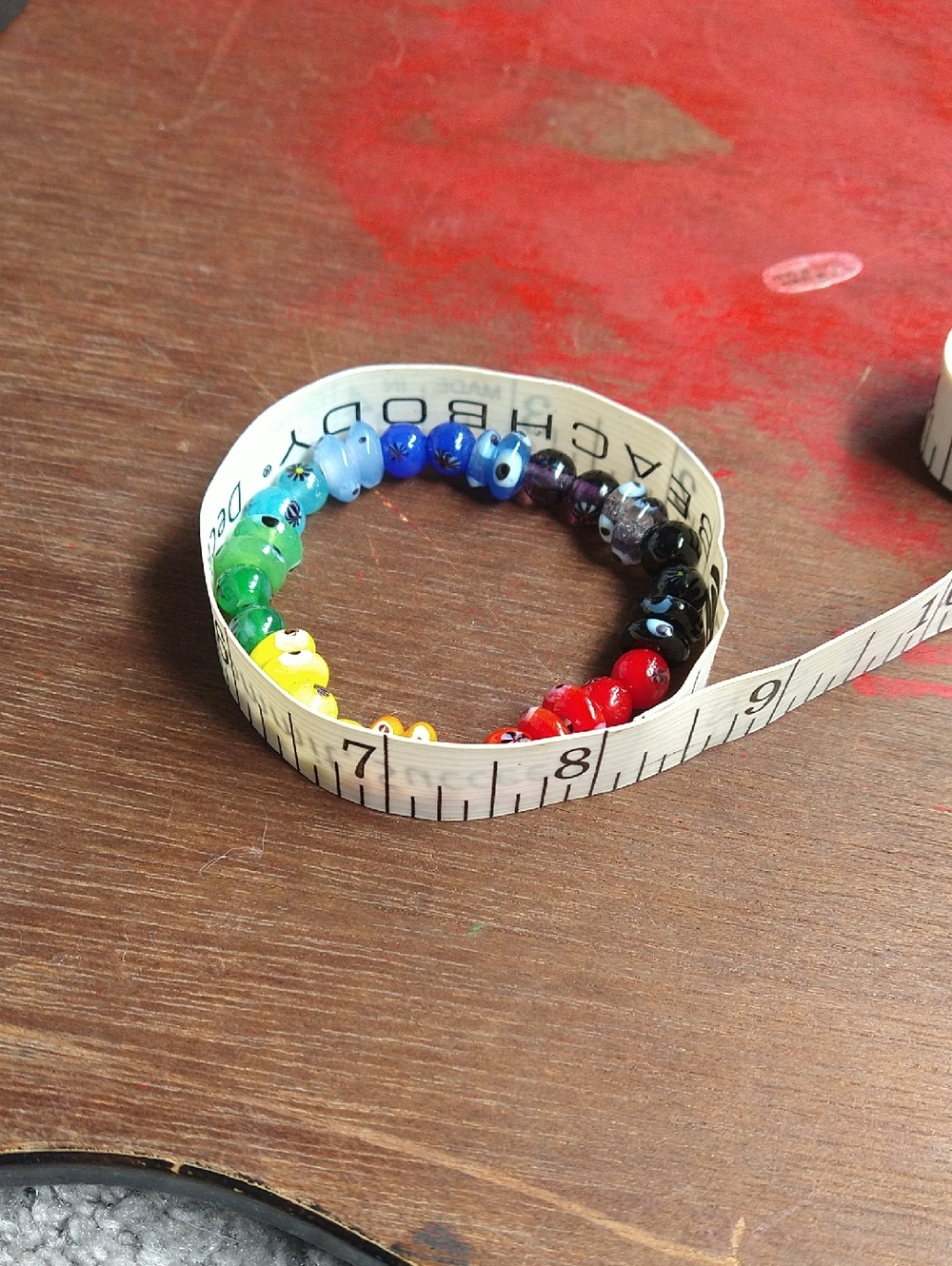 Handmade 🌈 Rainbow Evil Eye 🧿 Talisman Bracelet • Protection Charm - Picture 5 of 6